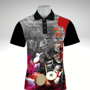 Ganpati Bappa Special Collar Neck T-Shirt (Grey)