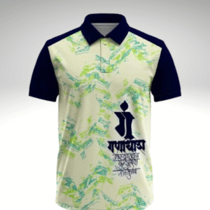 Ganpati Bappa Special Collar Neck T-Shirt (Light Green)